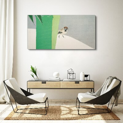 Vászonkép Szárnyas barát a zöldben