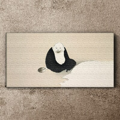 Vászonkép Csendes pillanat egy monokromatikus térben