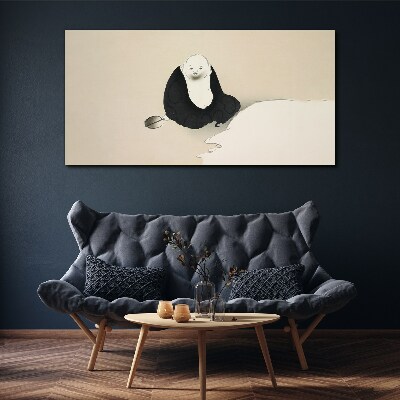 Vászonkép Csendes pillanat egy monokromatikus térben