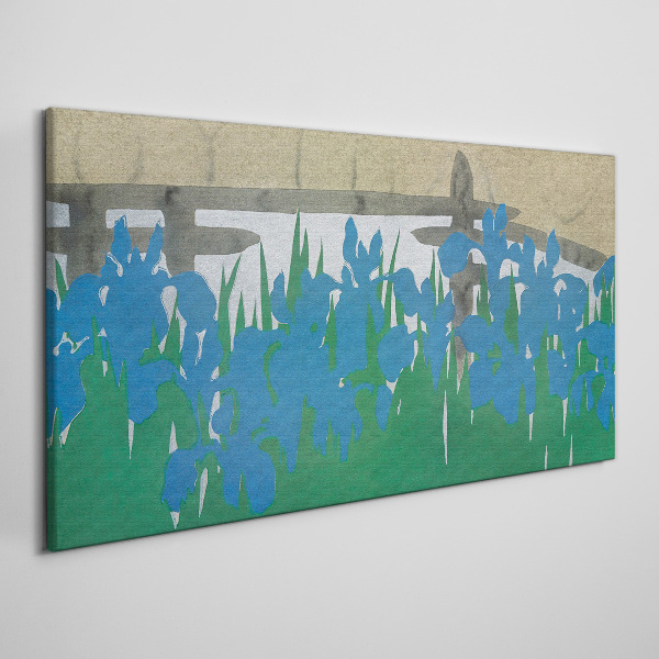 Vászonkép Kék árnyalatú virágok