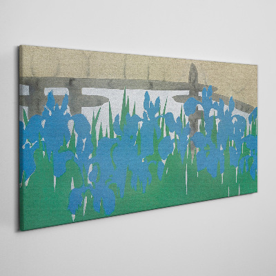 Vászonkép Kék árnyalatú virágok