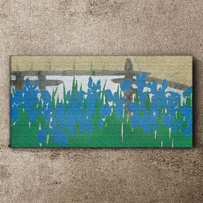 Vászonkép Kék árnyalatú virágok