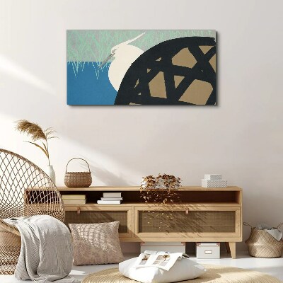 Vászonkép Madár a tájban