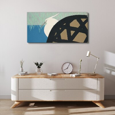 Vászonkép Madár a tájban