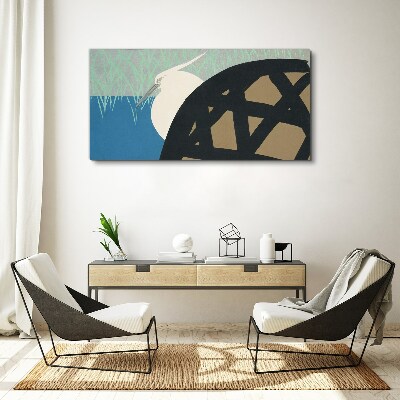 Vászonkép Madár a tájban