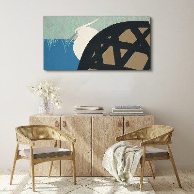 Vászonkép Madár a tájban