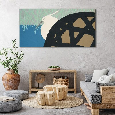 Vászonkép Madár a tájban