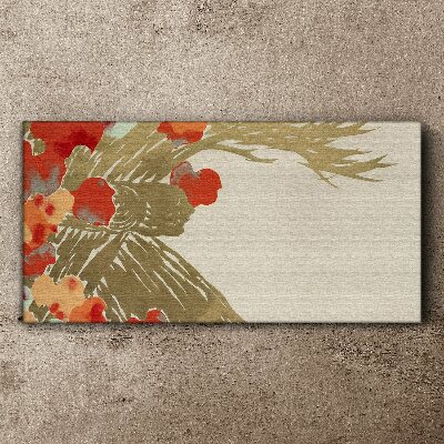 Vászonkép Virág motívum meleg árnyalatokban