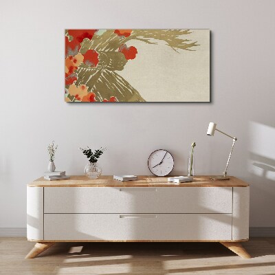 Vászonkép Virág motívum meleg árnyalatokban