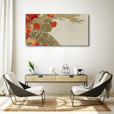 Vászonkép Virág motívum meleg árnyalatokban