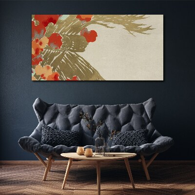 Vászonkép Virág motívum meleg árnyalatokban