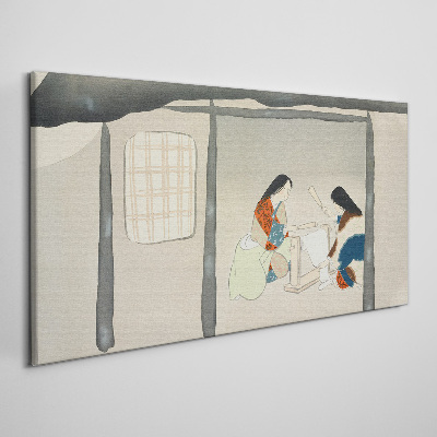 Vászonkép Hagyományos japán faluban dolgozom