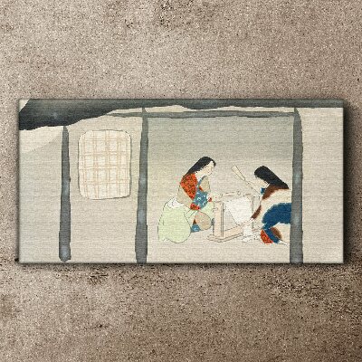 Vászonkép Hagyományos japán faluban dolgozom