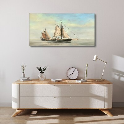 Vászonkép Csendes reggel a vízen