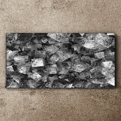 Vászonkép Absztrakt kockák monokromatikus tónusokkal