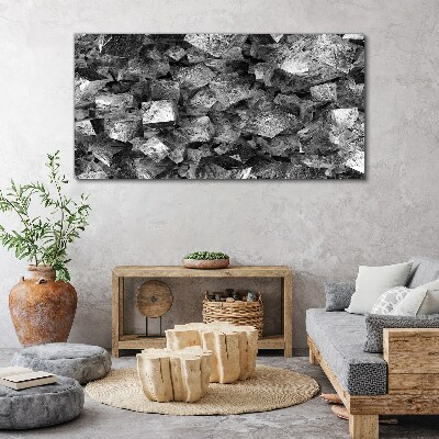 Vászonkép Absztrakt kockák monokromatikus tónusokkal