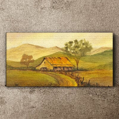 Vászonkép Békés vidéki táj reggel