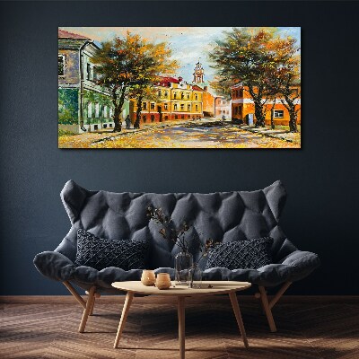Vászonkép Őszi utca színekben