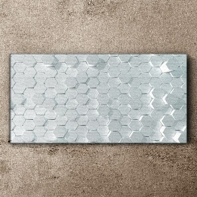 Vászonkép Hatszögletű minta szürke árnyalatokban