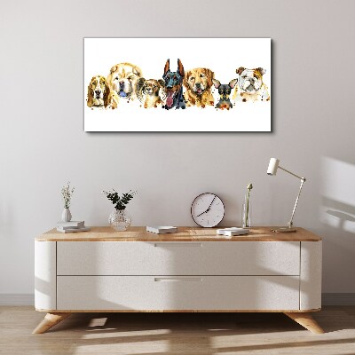 Vászonkép Kutyabarátságok színekben