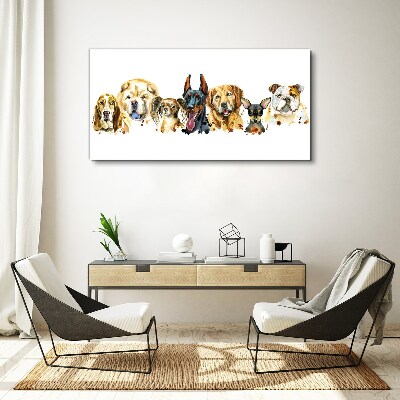 Vászonkép Kutyabarátságok színekben