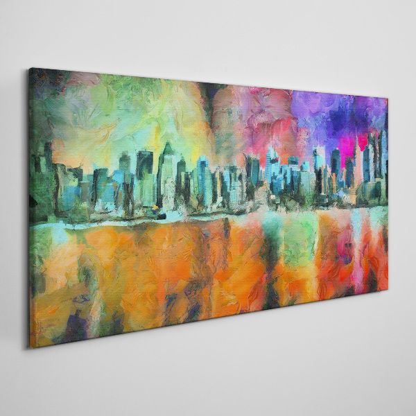 Vászonkép Színes város látképe