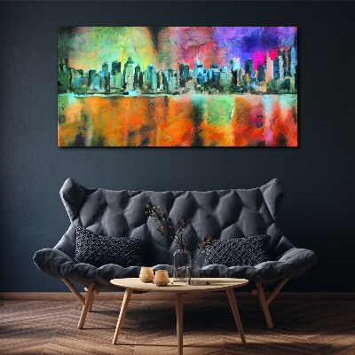 Vászonkép Színes város látképe