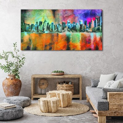Vászonkép Színes város látképe
