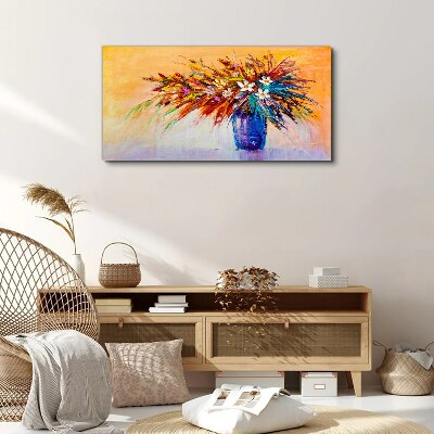 Vászonkép Színes csokor vázában