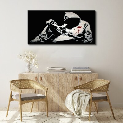 Vászonkép Férfi egy késsel Banksy