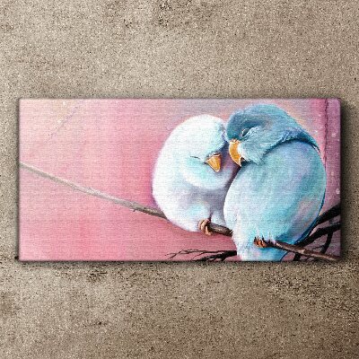 Vászonkép Aranyos papagájok egy ágon