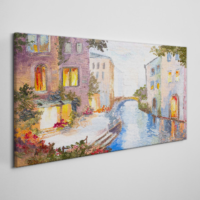 Vászonkép A város hangulatos csatornái