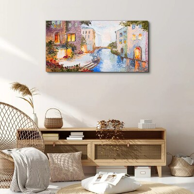 Vászonkép A város hangulatos csatornái