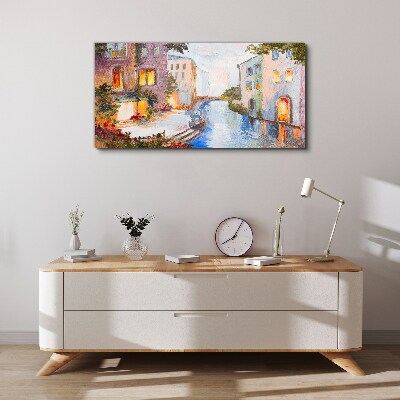 Vászonkép A város hangulatos csatornái