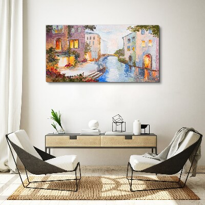 Vászonkép A város hangulatos csatornái