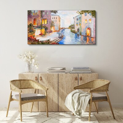 Vászonkép A város hangulatos csatornái