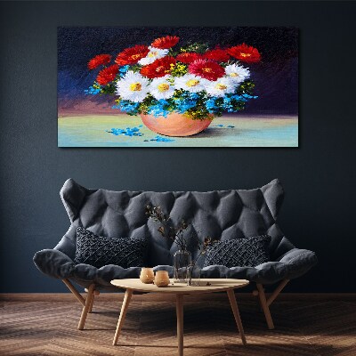 Vászonkép Virágcsokor vázában