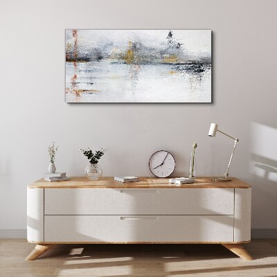 Vászonkép Absztrakt táj a szürke árnyalataiban