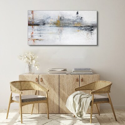 Vászonkép Absztrakt táj a szürke árnyalataiban