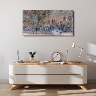 Vászonkép Csendes kikötő a naplemente fényében