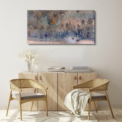 Vászonkép Csendes kikötő a naplemente fényében