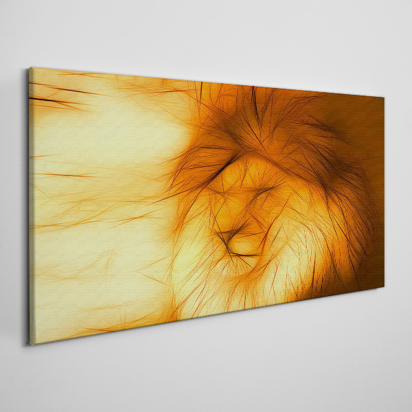 Vászonkép Arany Oroszlán absztrakt formában