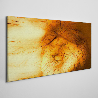 Vászonkép Arany Oroszlán absztrakt formában
