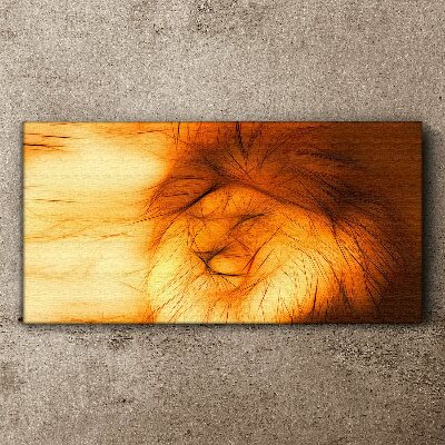 Vászonkép Arany Oroszlán absztrakt formában