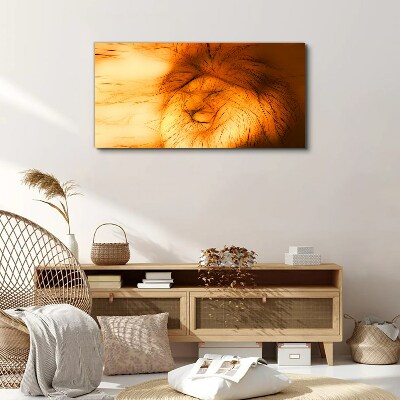 Vászonkép Arany Oroszlán absztrakt formában