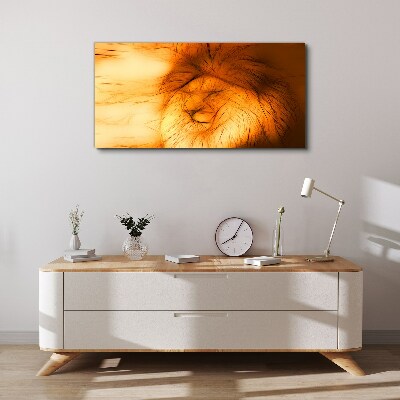 Vászonkép Arany Oroszlán absztrakt formában