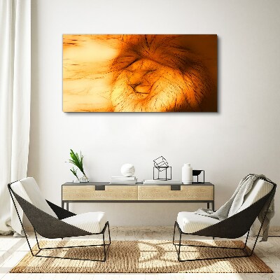 Vászonkép Arany Oroszlán absztrakt formában