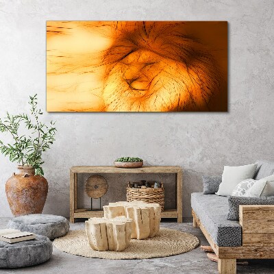 Vászonkép Arany Oroszlán absztrakt formában