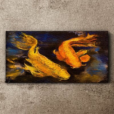 Vászonkép Aranyhal a vízben táncol