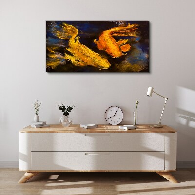 Vászonkép Aranyhal a vízben táncol